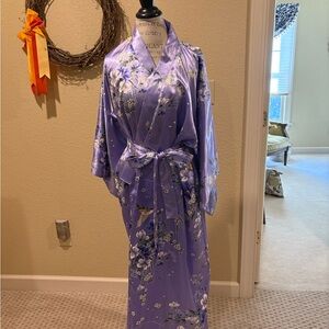 Floral Purple Kimono Robe